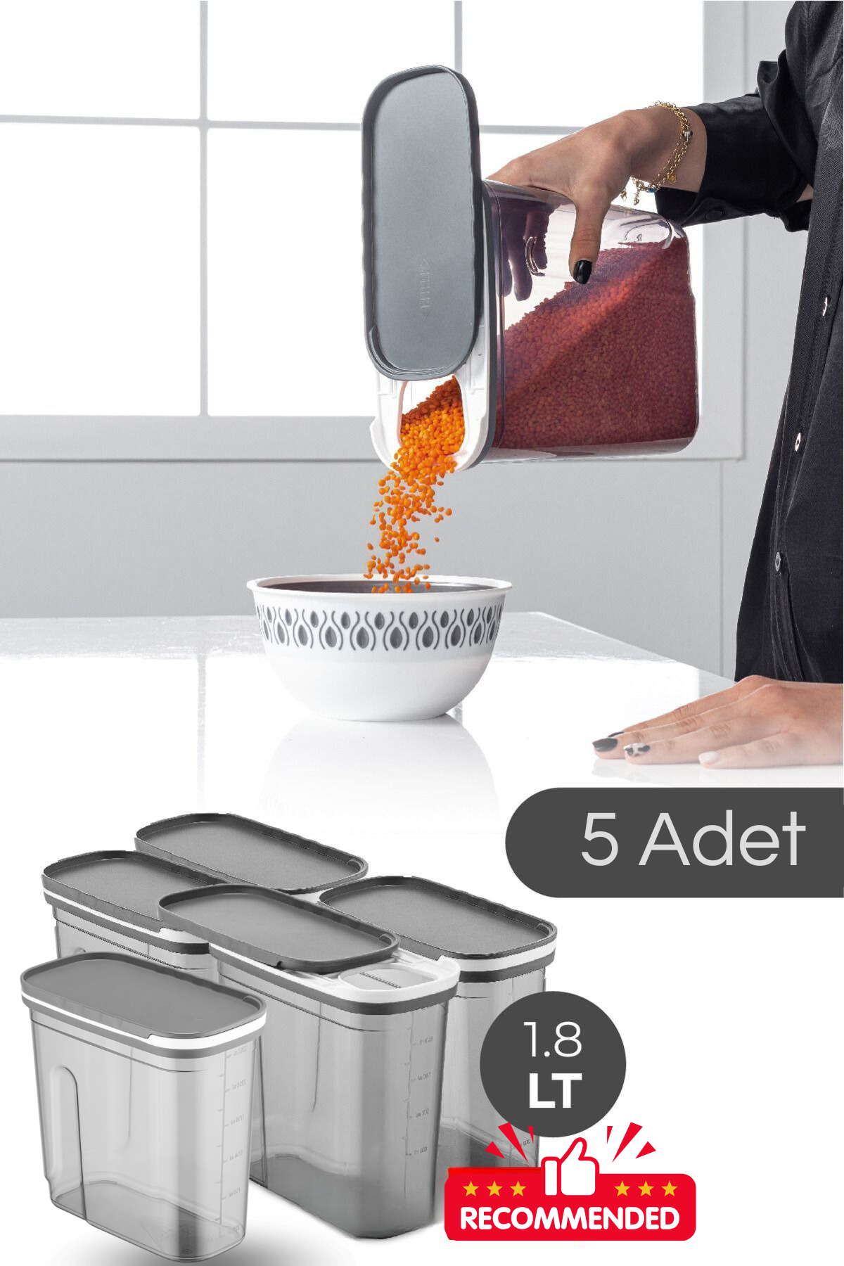 Ensemble de 4 Contenants de Rangement Alimentaire