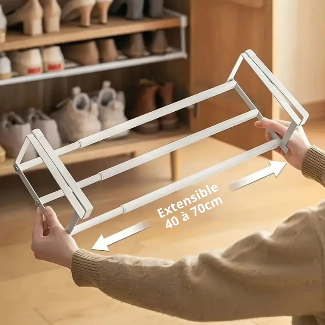Etagère extensible : chaussures, cuisine, salle de bain, livres....
